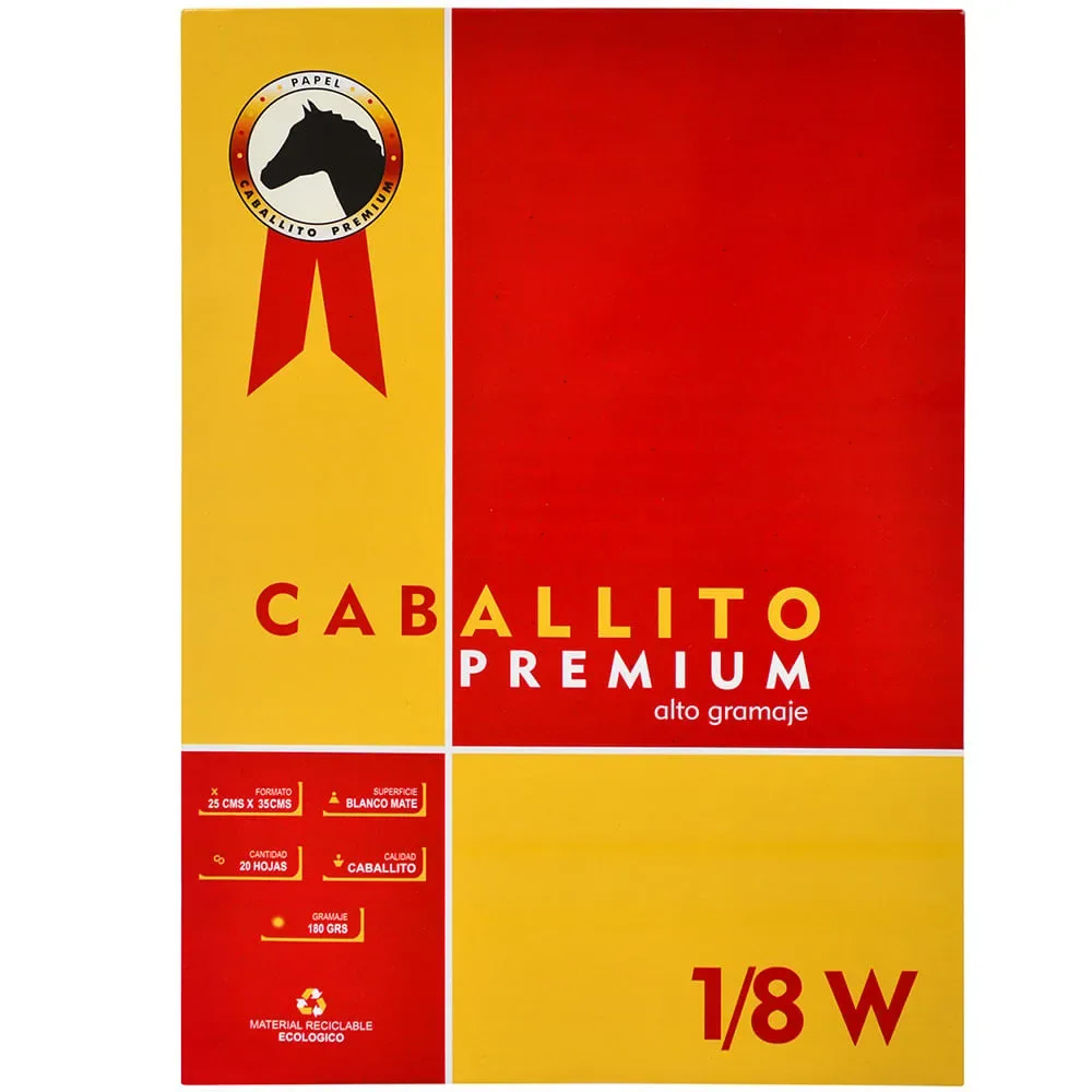 Block 1/8w Caballito 20 hojas
