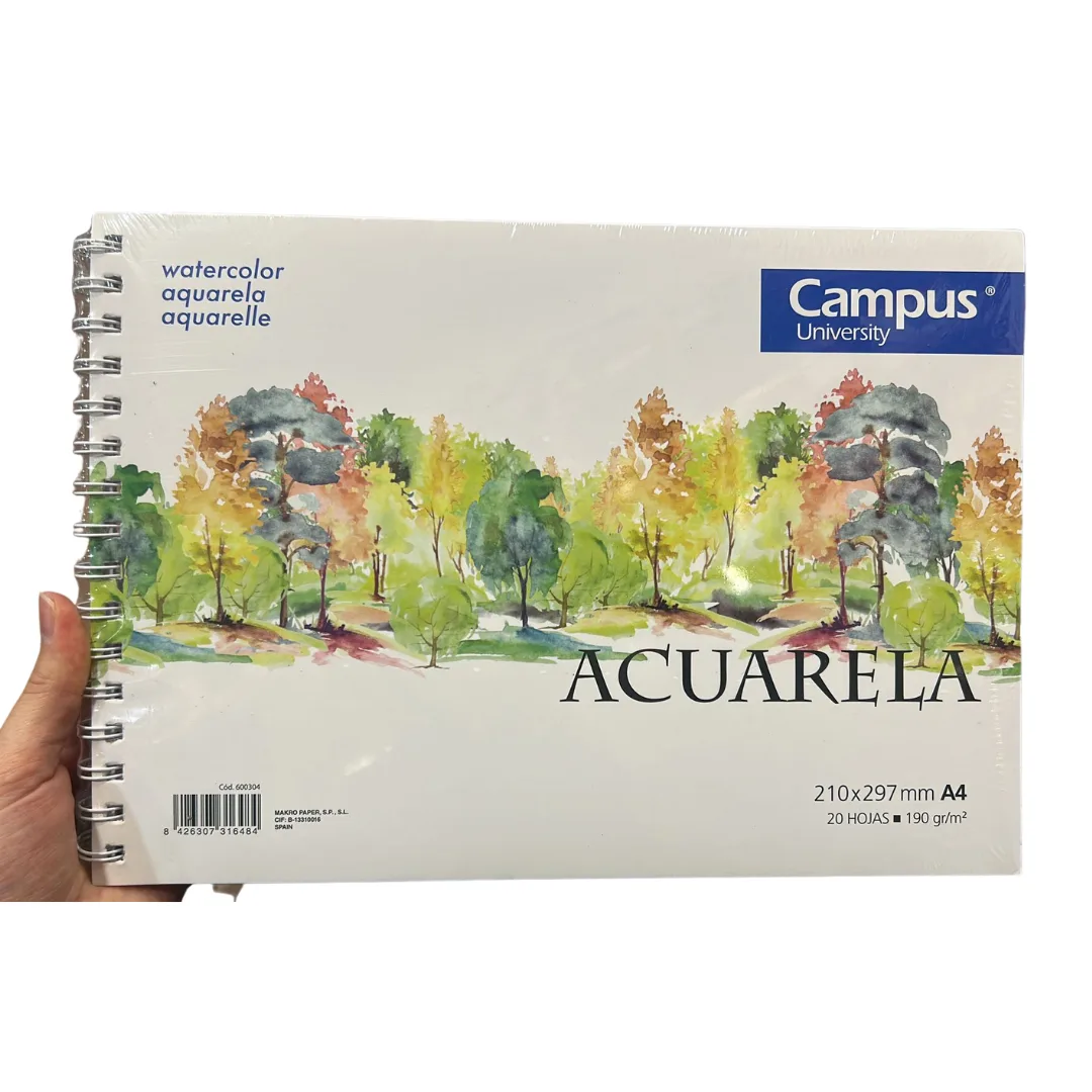 Block Acuarela 20 hojas A4 - Campus