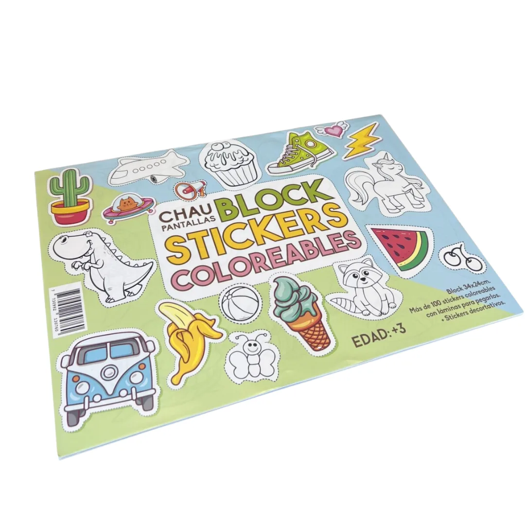 Block con Stickers Coloreables - Chau Pantallas