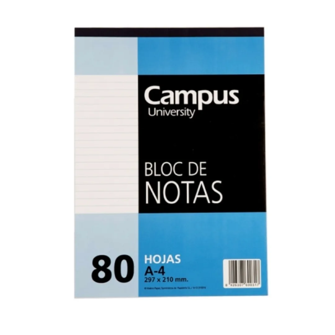 Block de Notas 80 hojas A4 - Campus