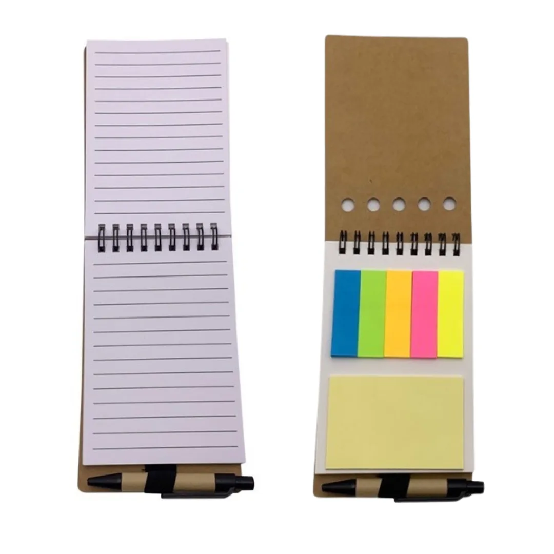 Block de Notas con Lapicera y Post It