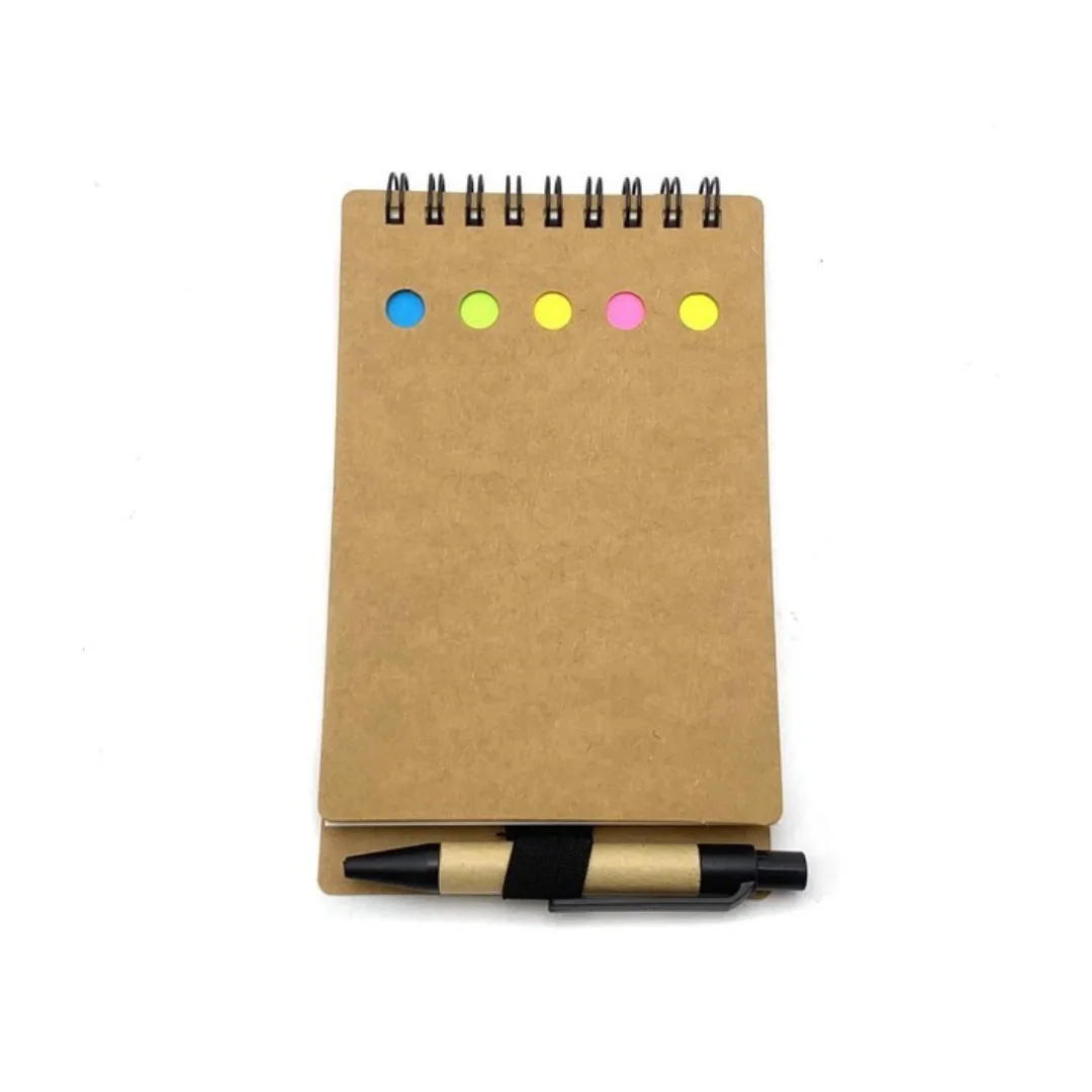Block de Notas con Lapicera y Post It