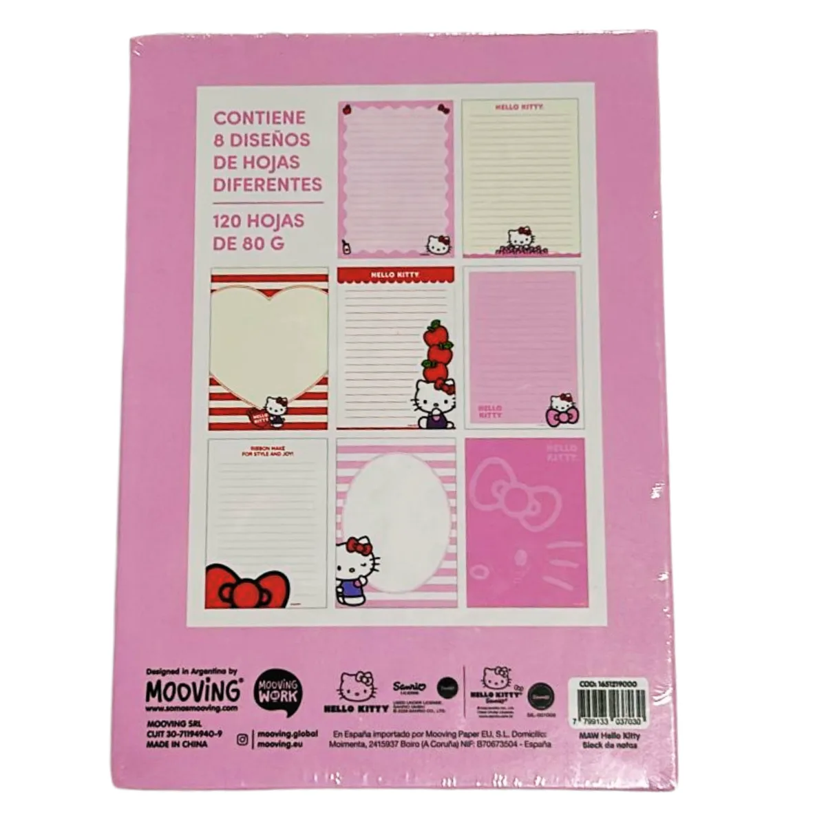 Block de Notas Hello Kitty - Mooving 10