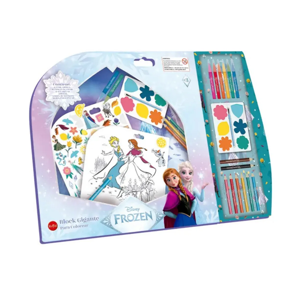 Block Gigante con Colores y Stickers - Frozen