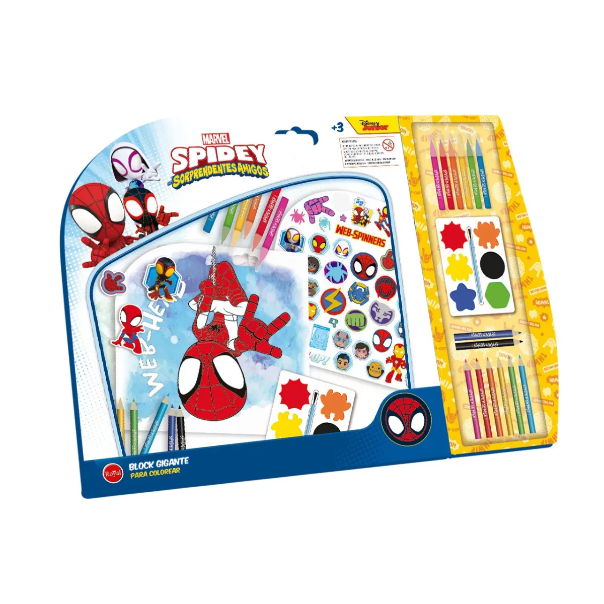 Block Gigante con Colores y Stickers - Spidey
