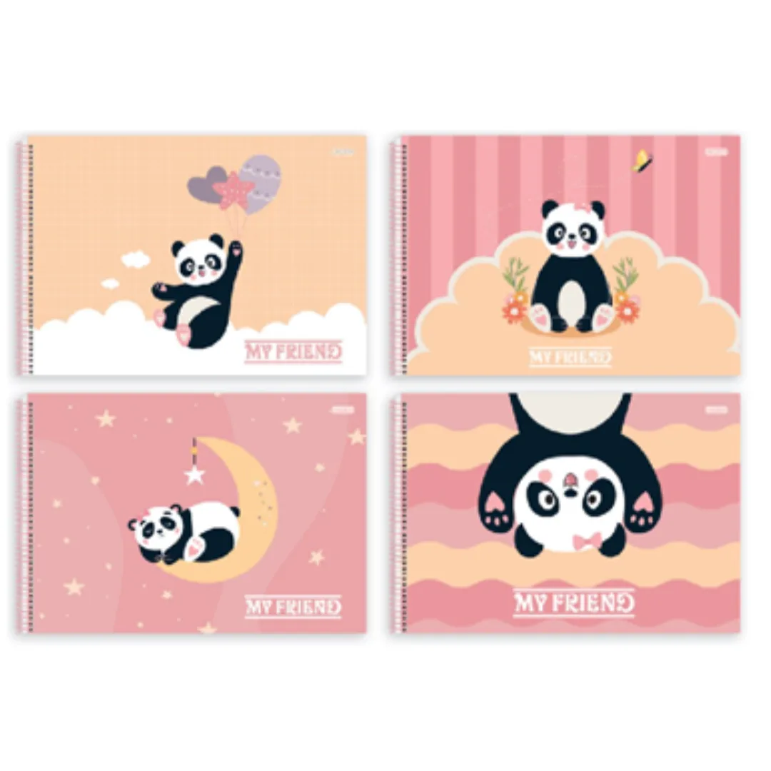 Block Liso 60 hojas - Panda