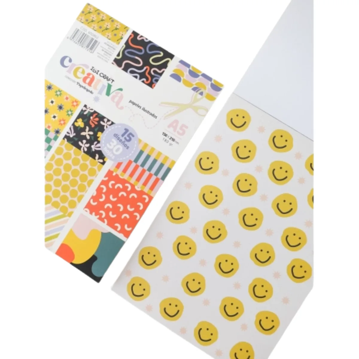 Block Papeles Ilustrados Creativa - Ibi Craft