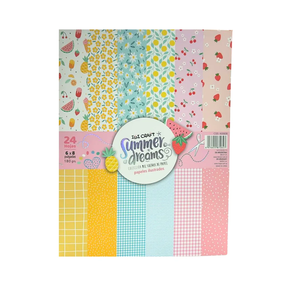 Block Papeles Ilustrados Summer Dreams - Ibi Craft