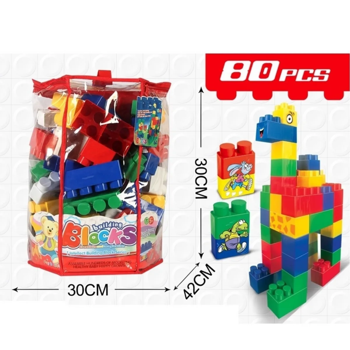 Bloques Encastre 80 Pzas Gigantes