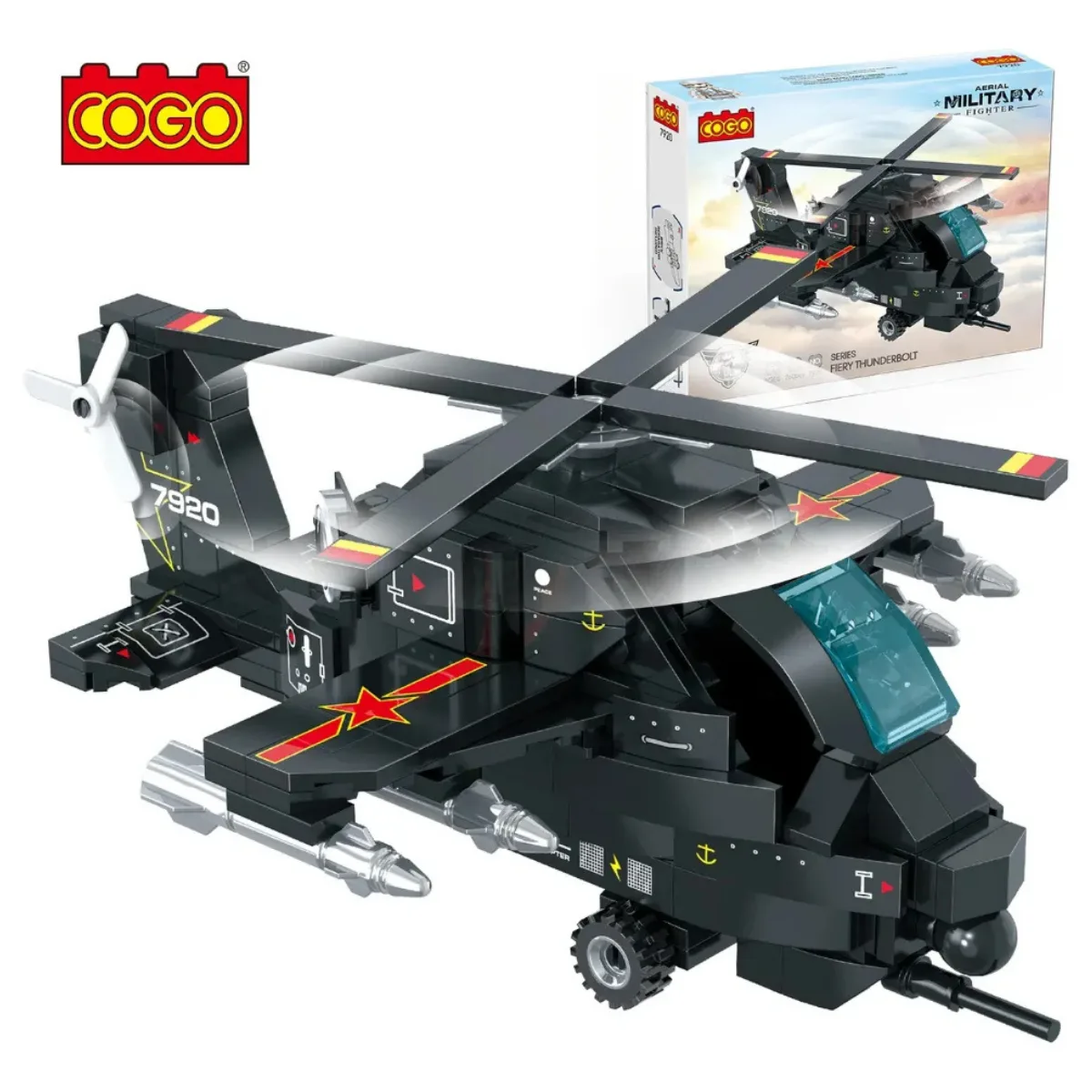 Bloques Encastre para Armar Helicoptero - Cogo 3