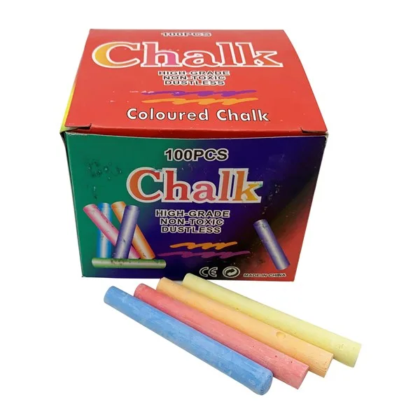 Caja Tizas de colores - 100 unidades