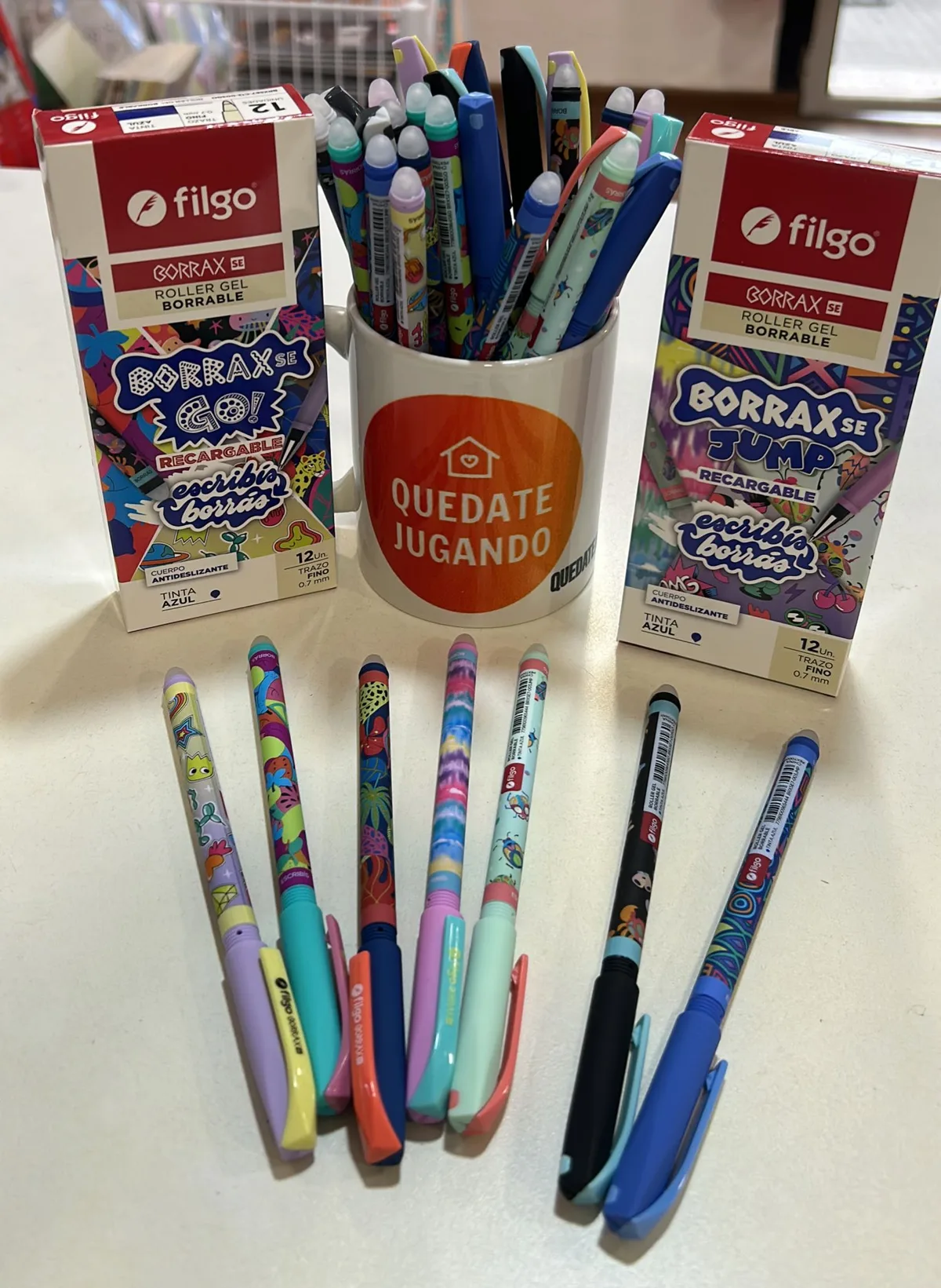 Caja x12 Lapiceras Gel Borrable - Filgo