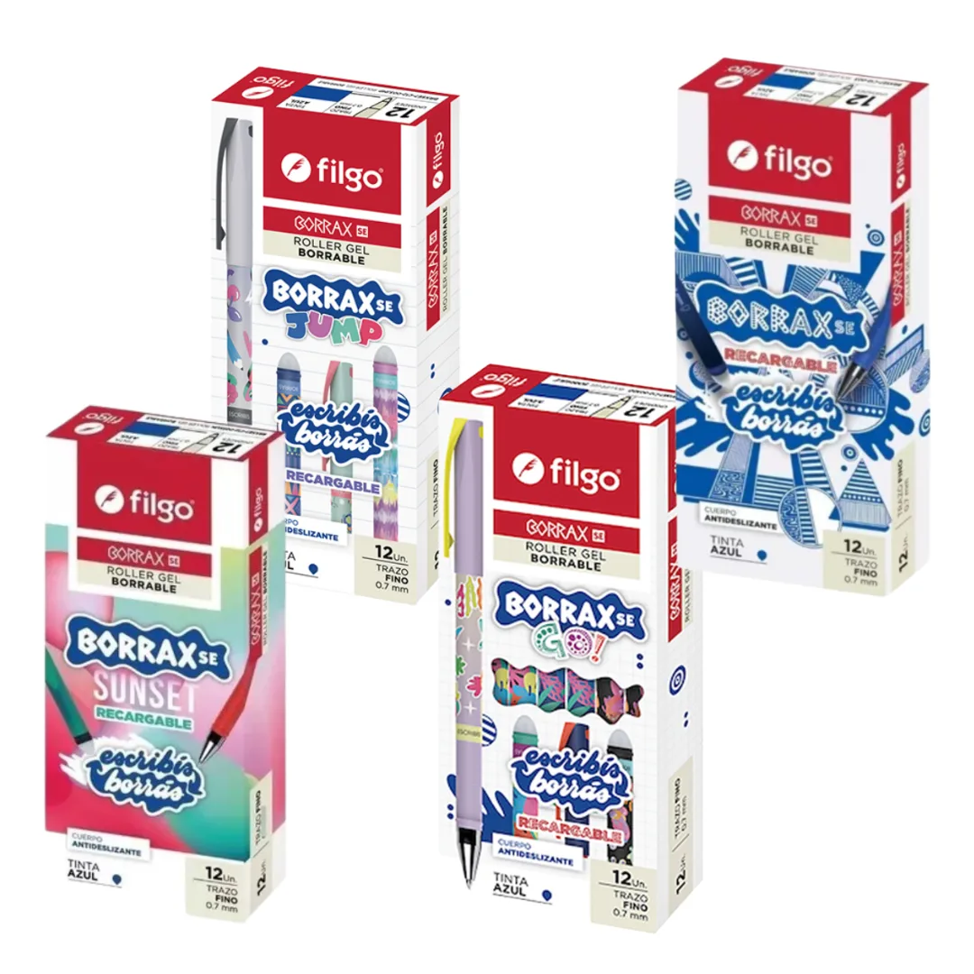 Caja x12 Lapiceras Gel Borrable - Filgo