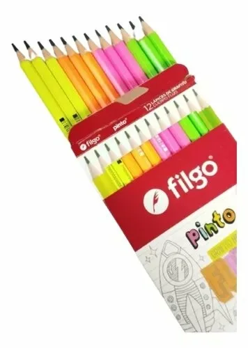 Caja x12 Lapiz de Grafito HB Fluo - Filgo