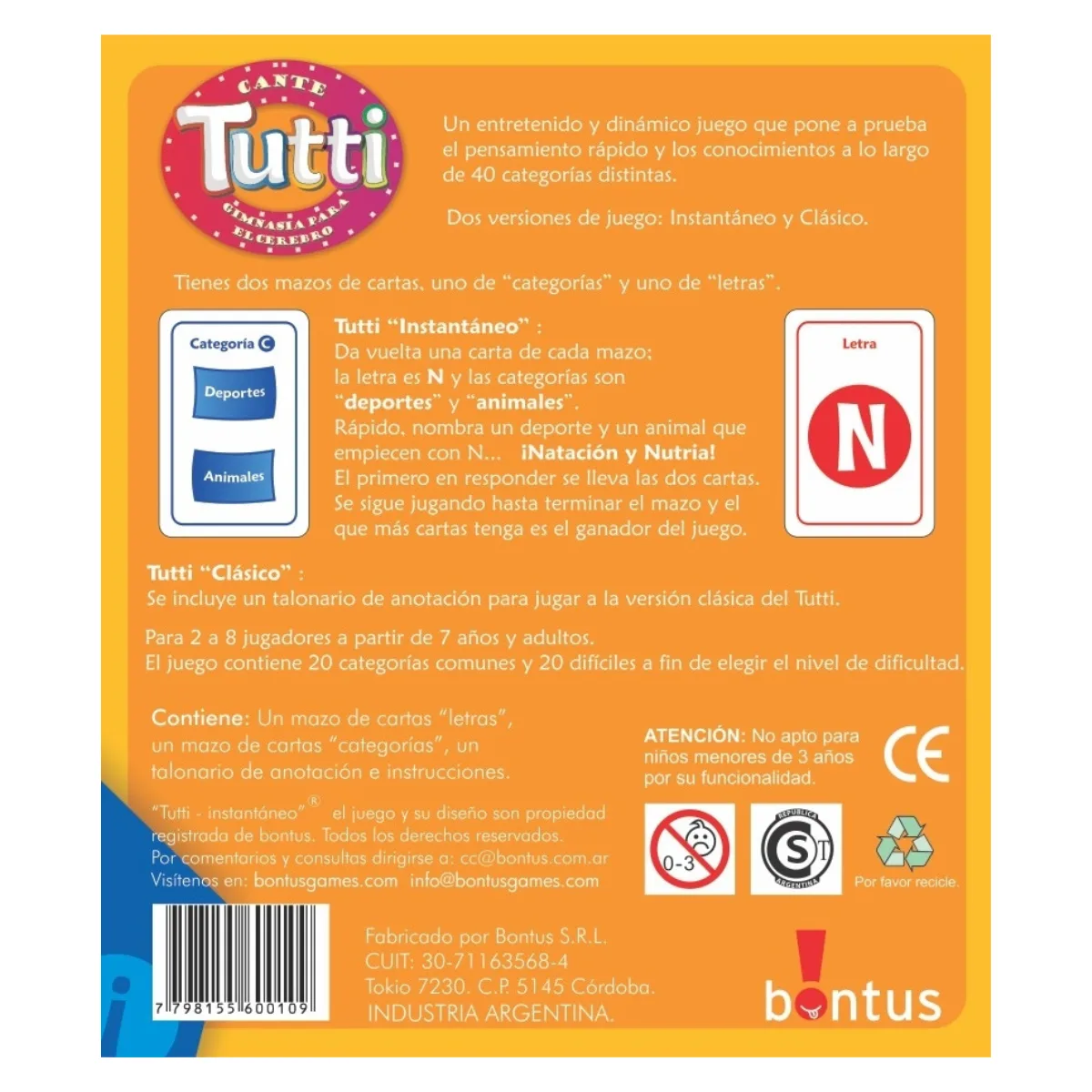 Cante Tutti - Bontus