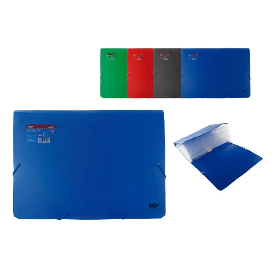 Carpeta A4 con 12 Divisiones con elastico