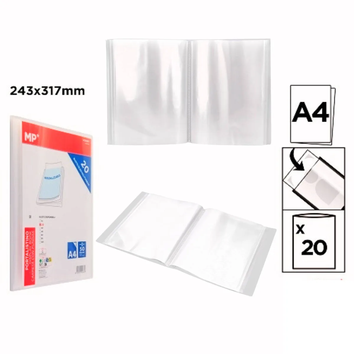 Carpeta A4 con 20 Folios - Tapa Personalizable
