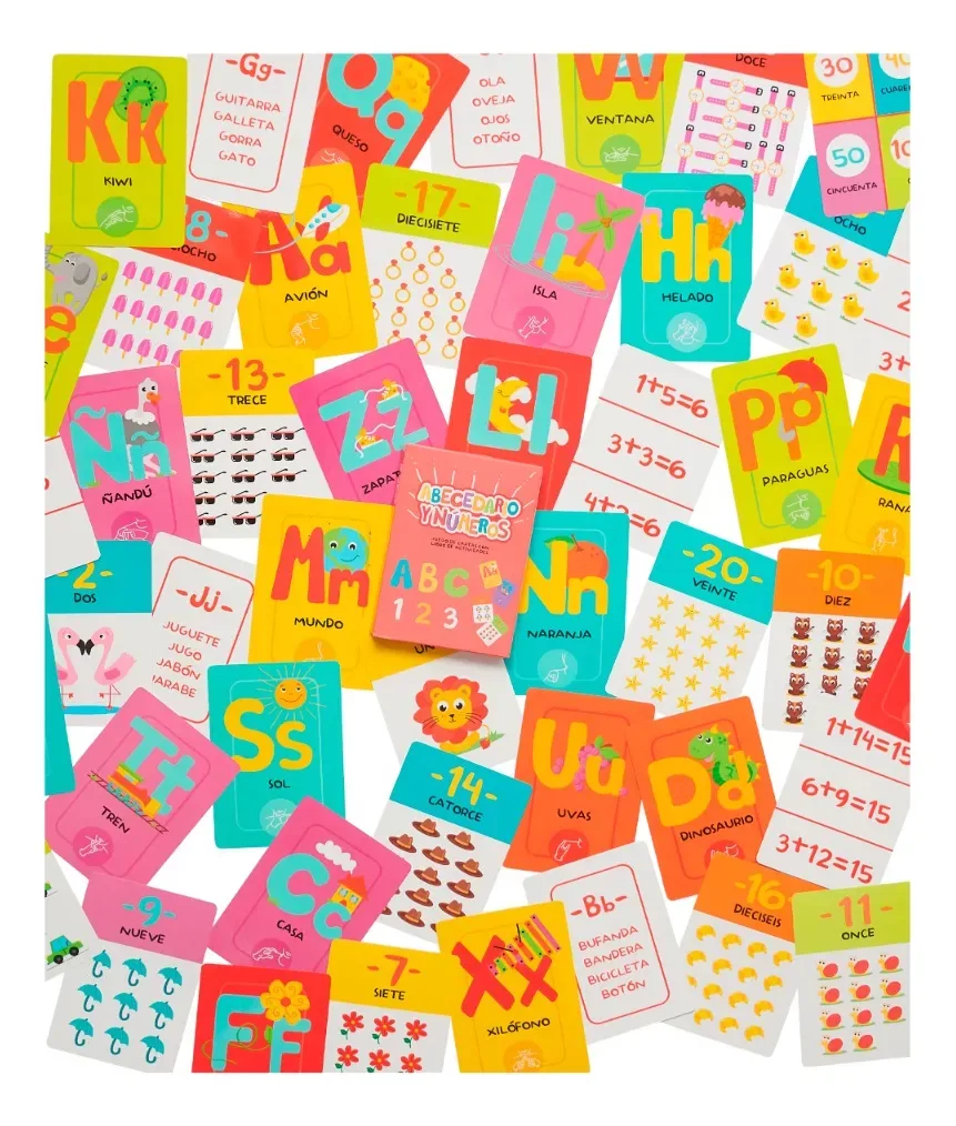 Cartas Abecedario y Numeros - Barco de Papel