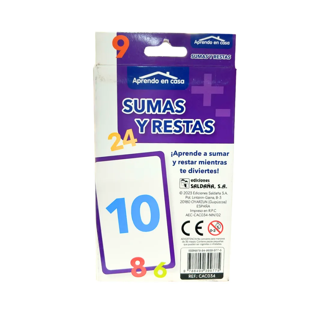 Cartas Didacticas - Sumas y Restas