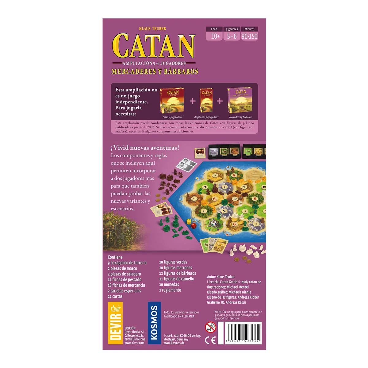 Catan Mercaderes y Barbaros Expansion 5-6 Jugadores - Devir