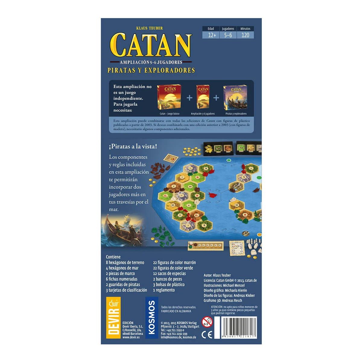 Catan Piratas y Exploradores Expansion 5-6 Jugadores - Devir