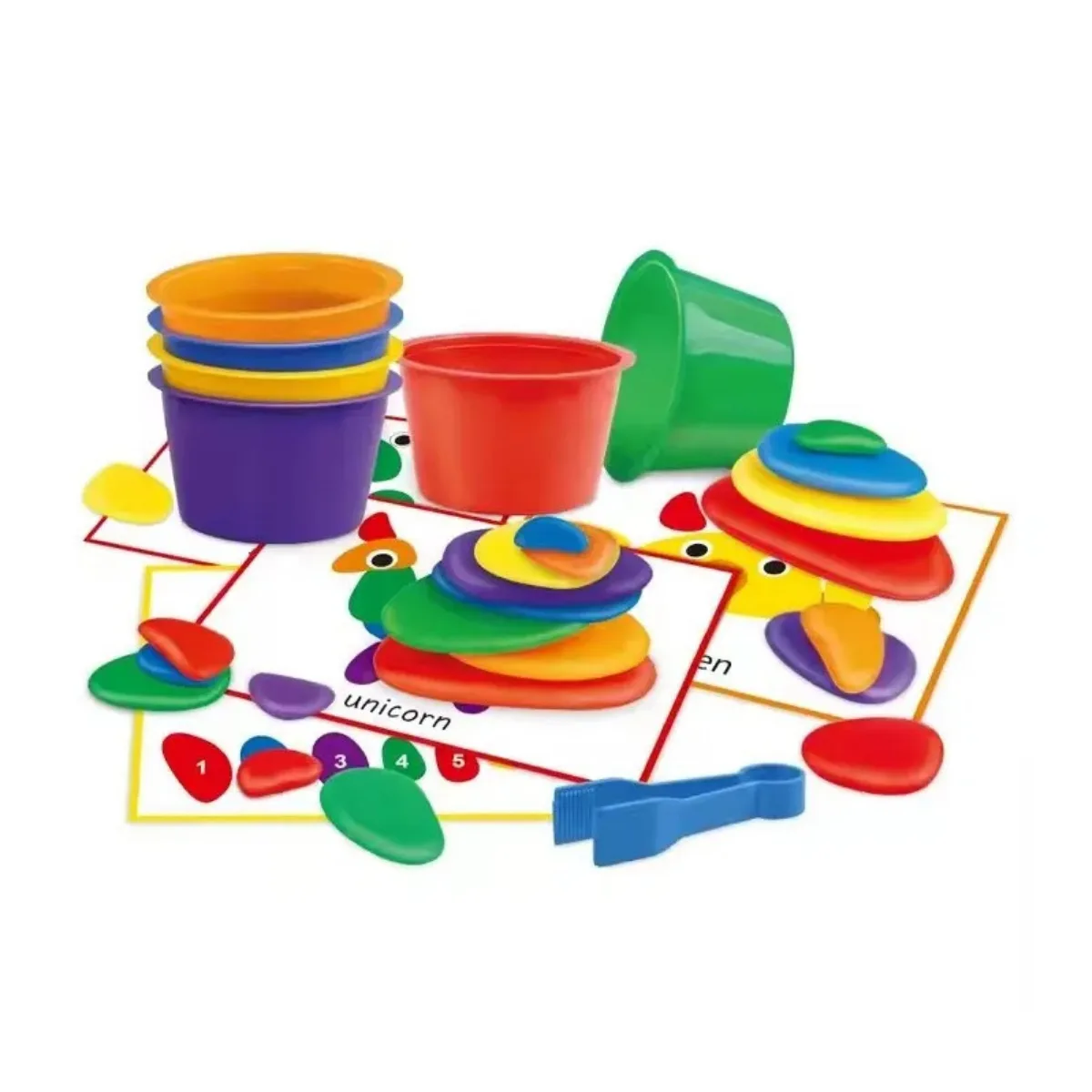 Clasificacion de piezas de colores  - Montessori