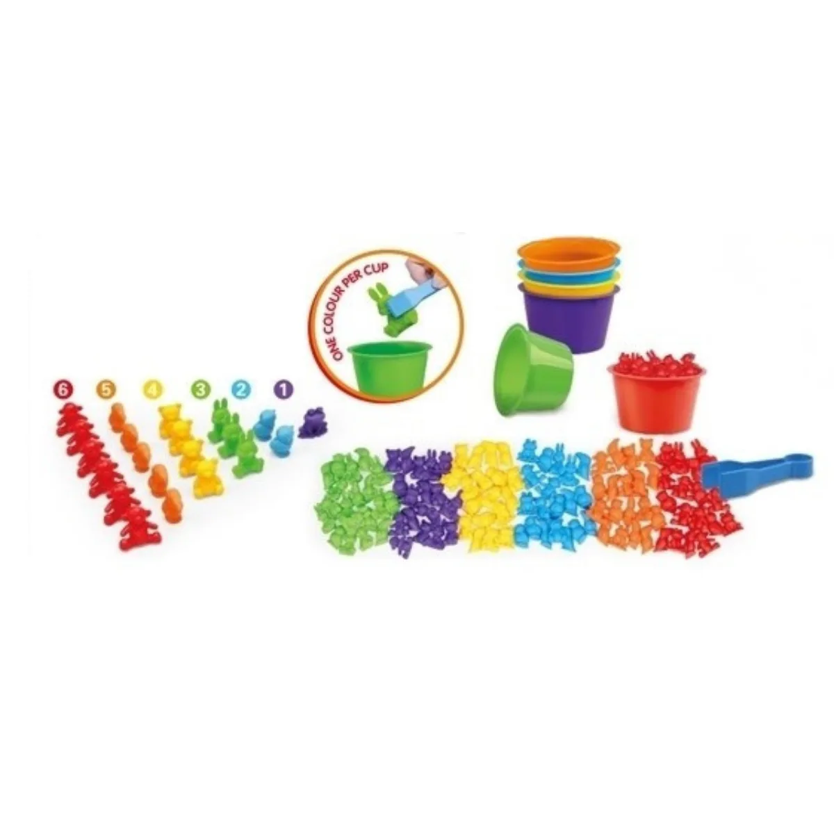 Clasificacion de piezas de colores  - Montessori