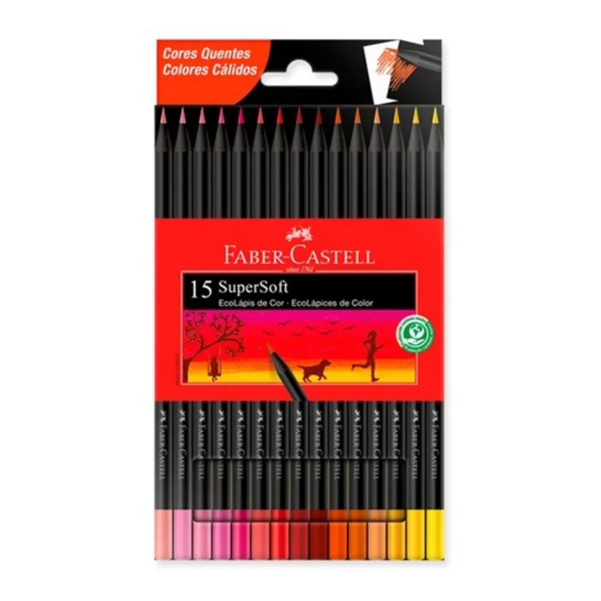 Lápices de Colores Supersoft x15 Calidos - Faber Castell