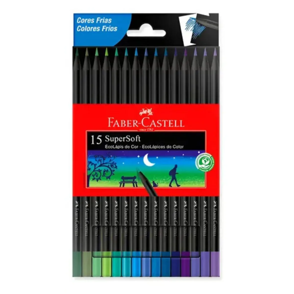 Lápices de Colores Supersoft x15 Frios - Faber Castell