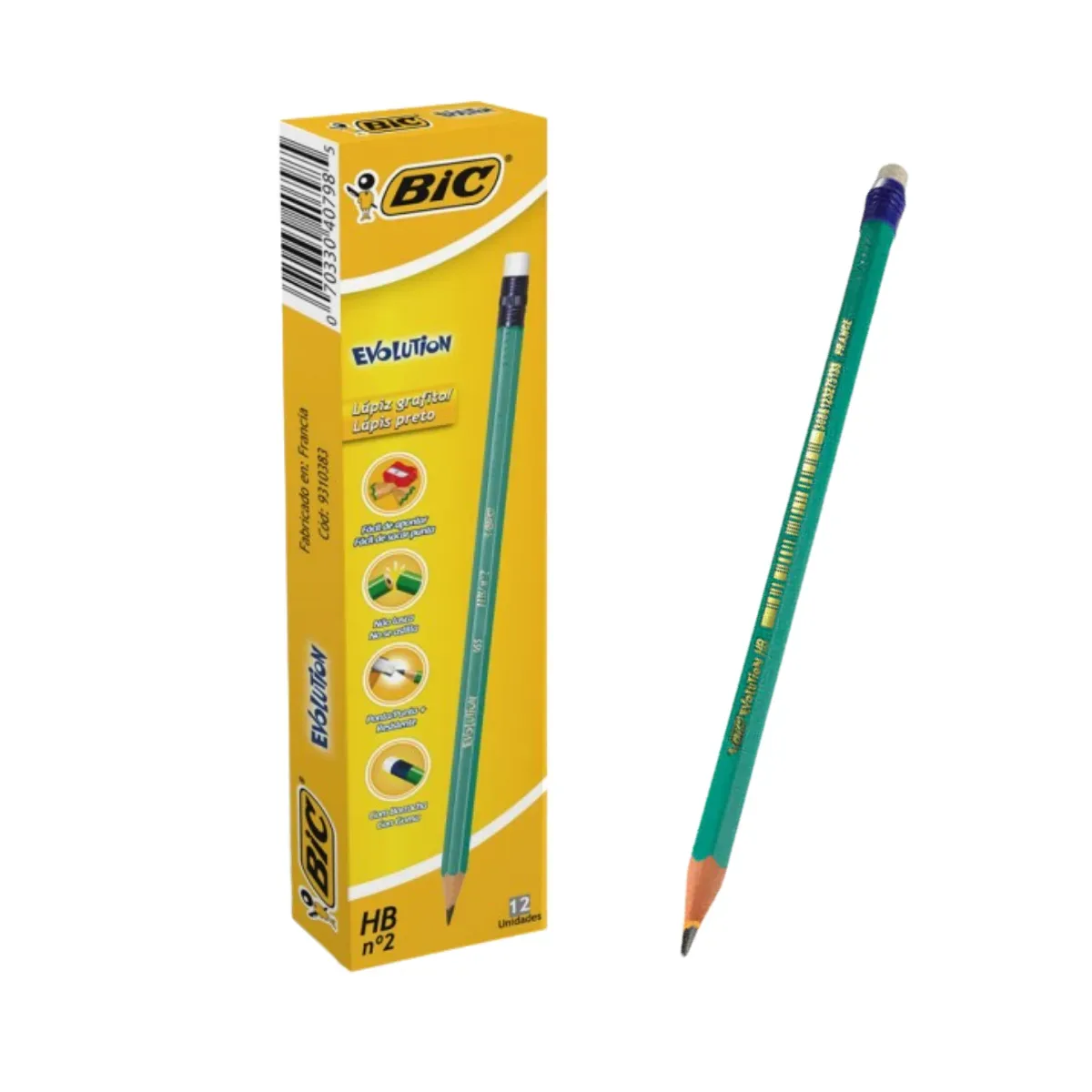 Lápiz Bic Evolution con Goma