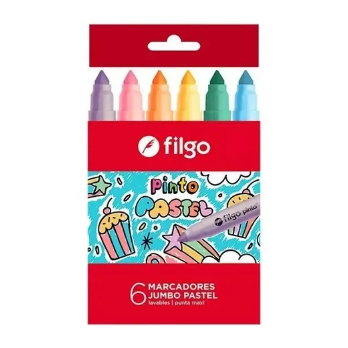 Marcadores Pasteles Jumbo x6 - Filgo