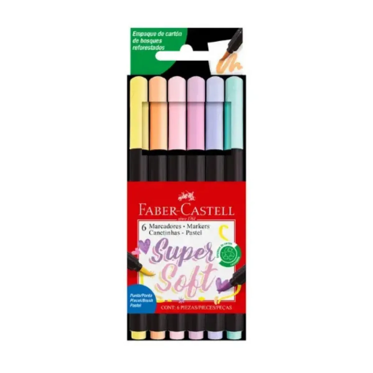 Marcadores Supersoft x6 - Faber Castell