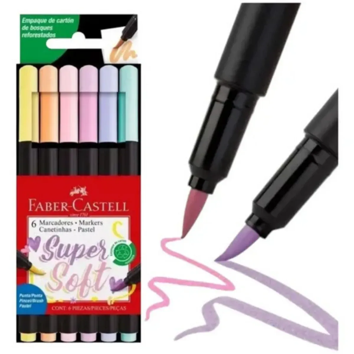 Marcadores Supersoft x6 - Faber Castell