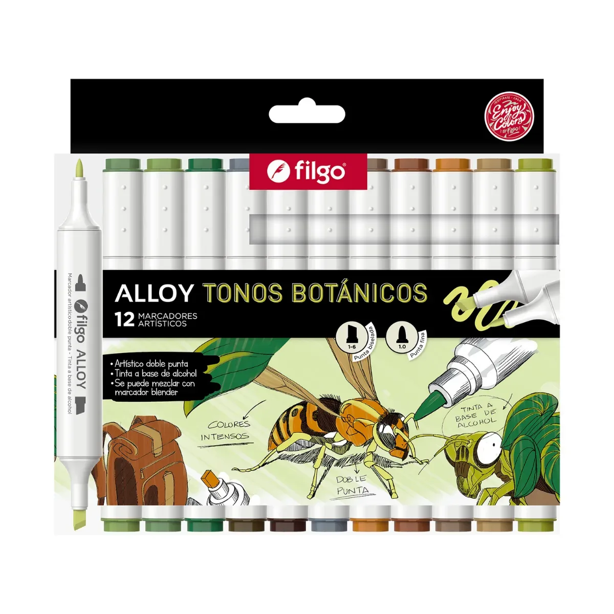 Marcadores x12 Alloy Artistico Doble Punta - Filgo