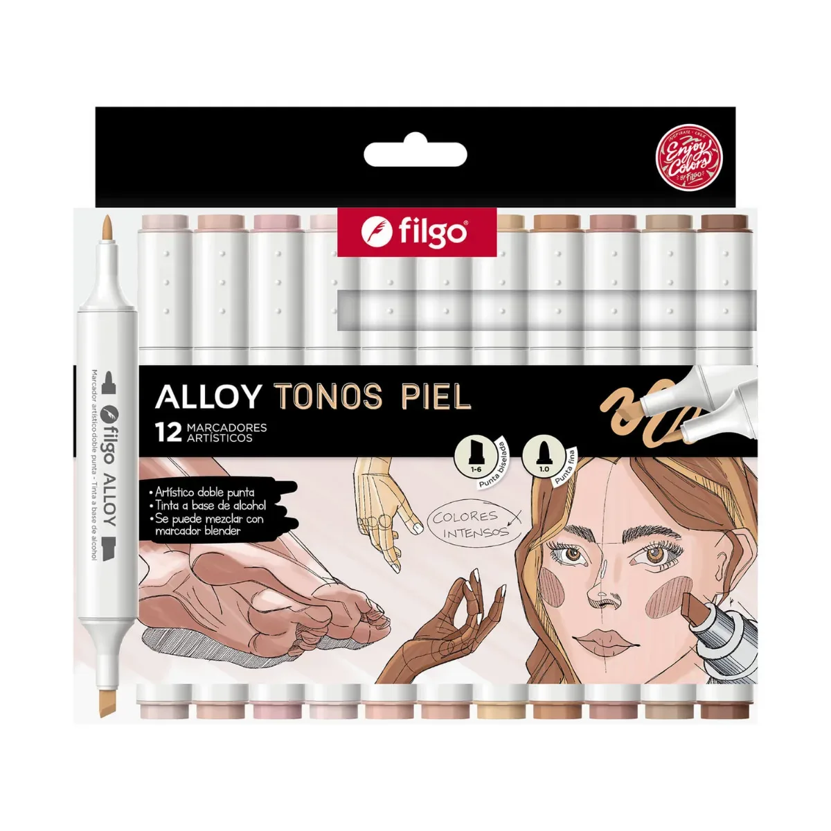 Marcadores x12 Alloy Artistico Doble Punta - Filgo