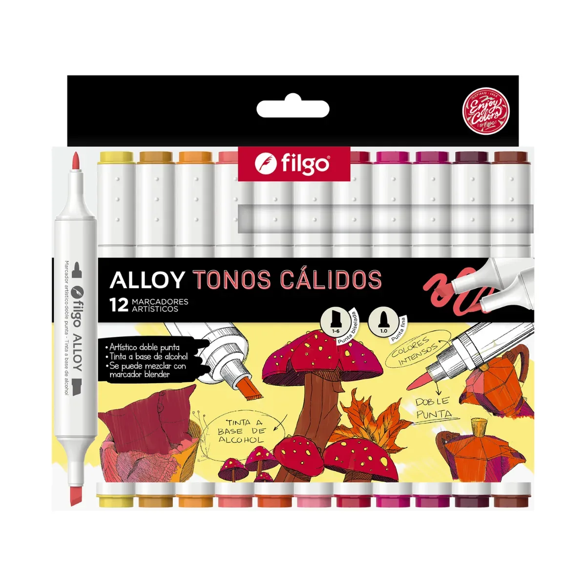 Marcadores x12 Alloy Artistico Doble Punta - Filgo