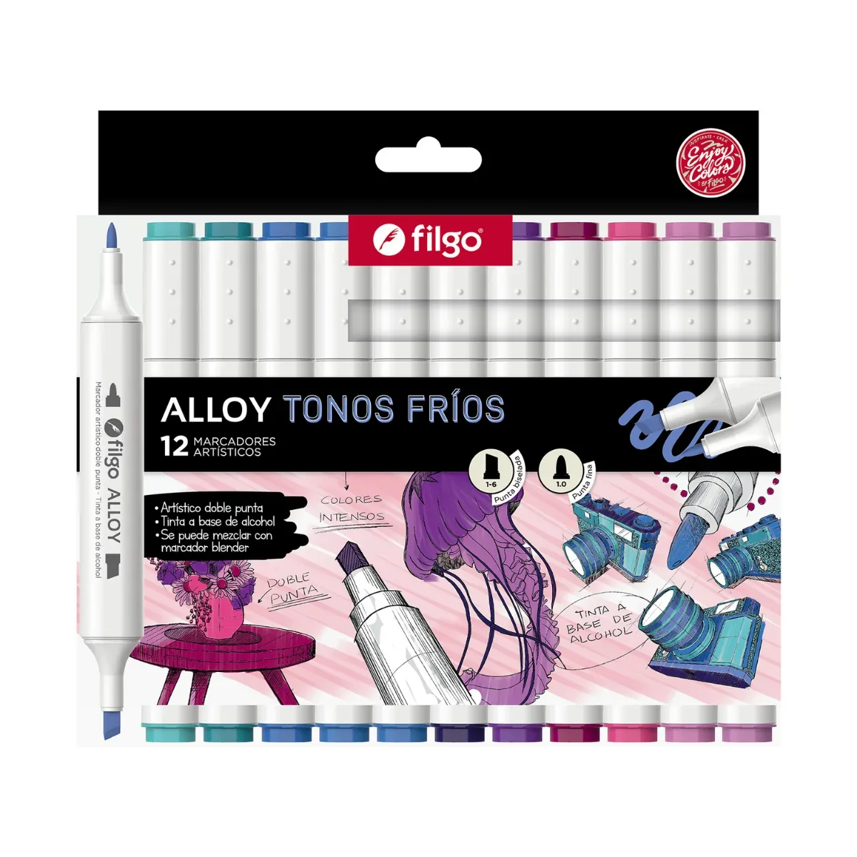 Marcadores x12 Alloy Artistico Doble Punta - Filgo