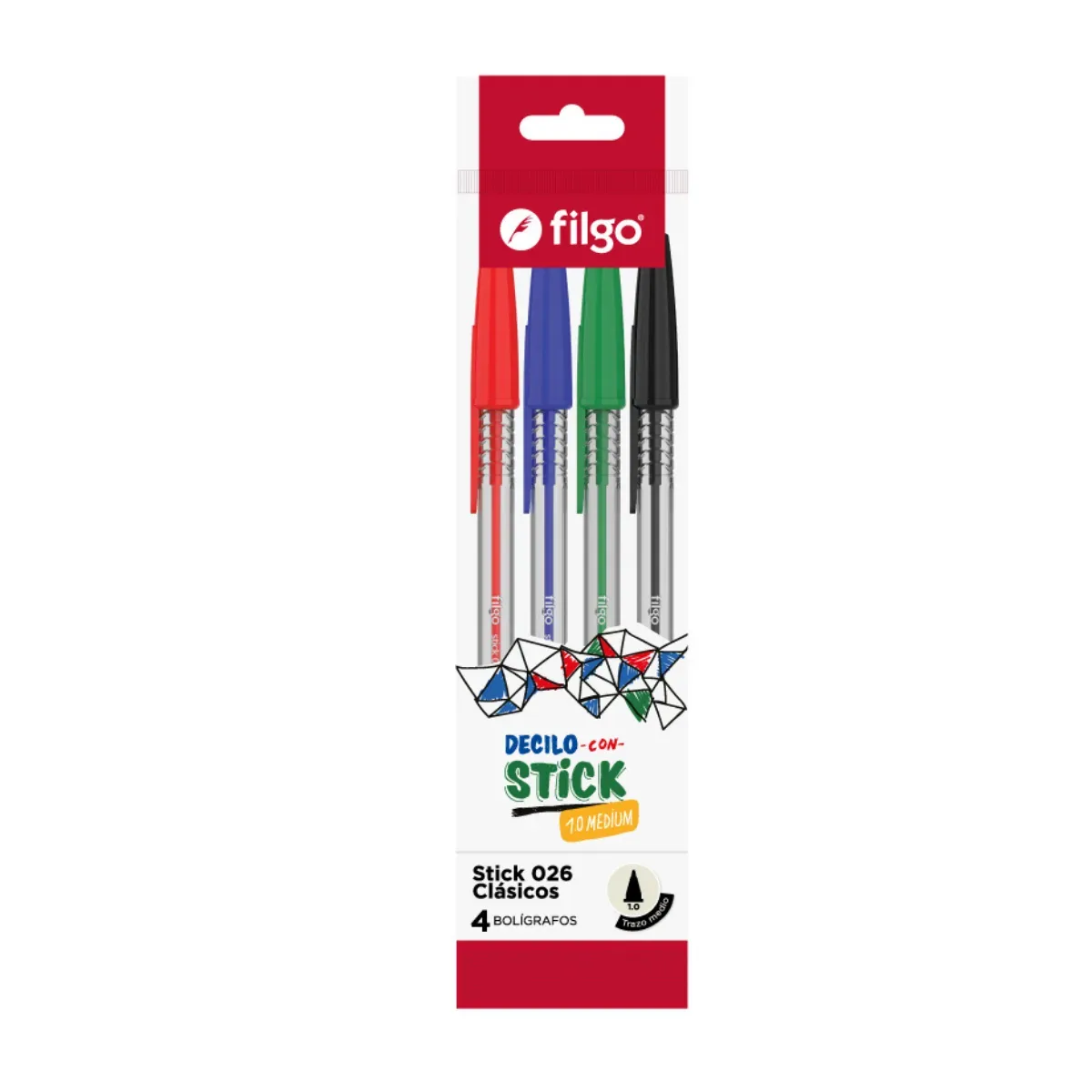 Pack 4 Lapiceras de Colores - Filgo