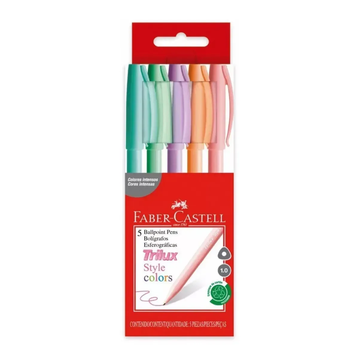 Pack 5 Lapiceras Trilux - Faber Castell