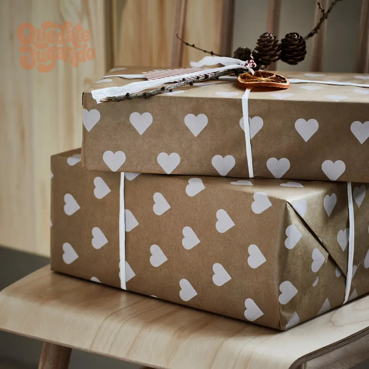 Pack x25 Hojas Papel Regalo Kraft