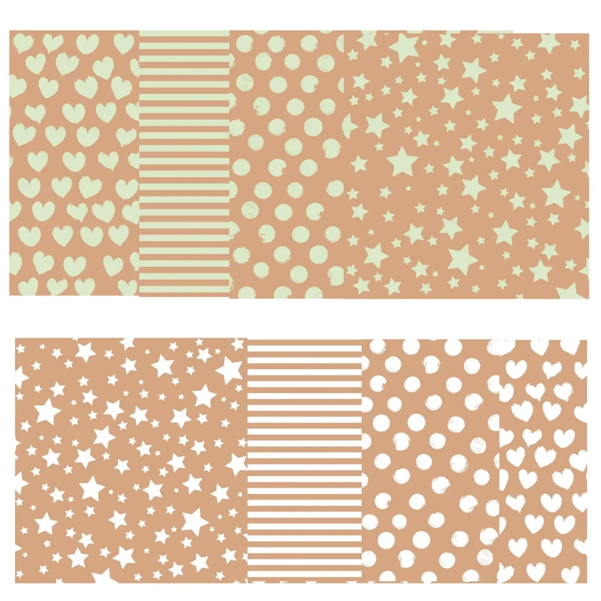 Pack x25 Hojas Papel Regalo Kraft