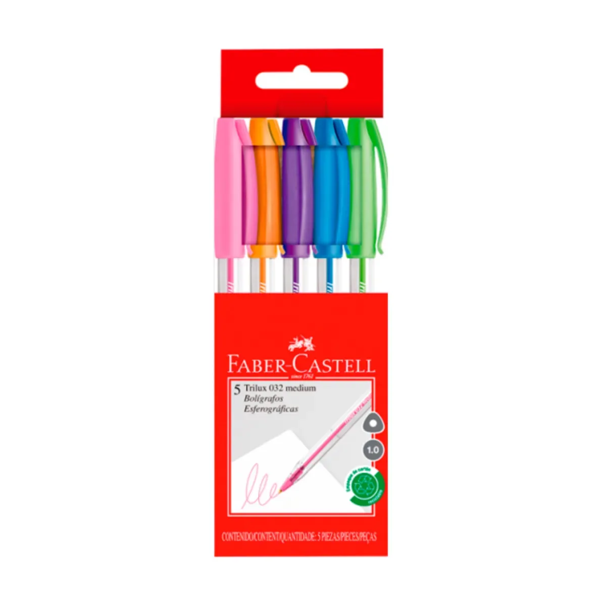 Pack x5 Lapiceras Trilux - Faber Castell