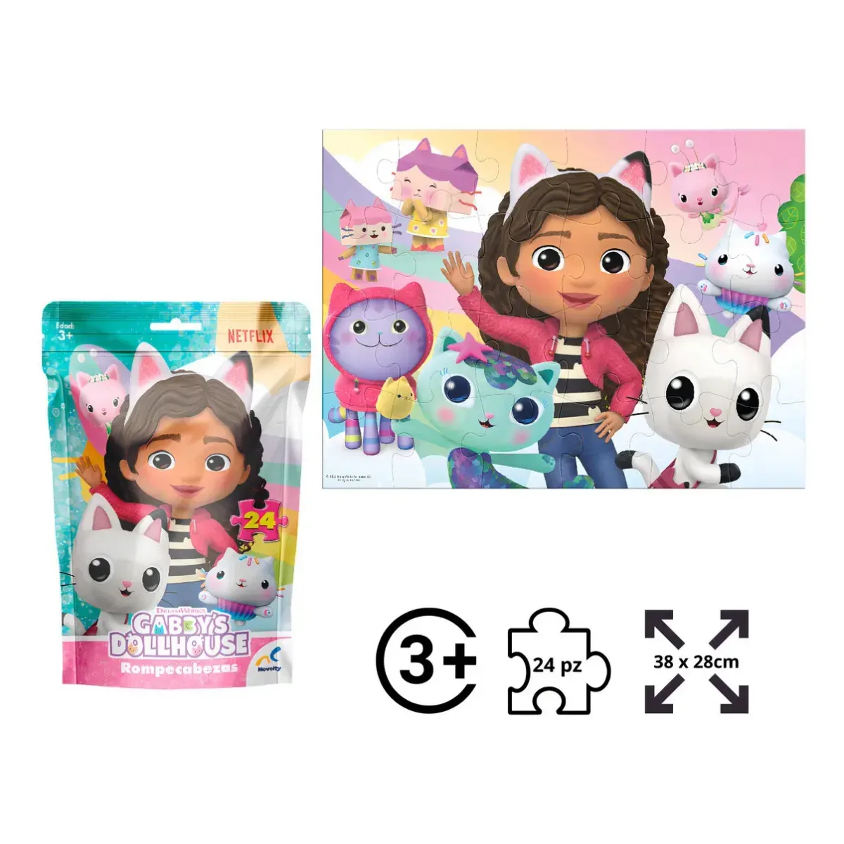 Puzzle 24 Piezas Gabby Dollhouse