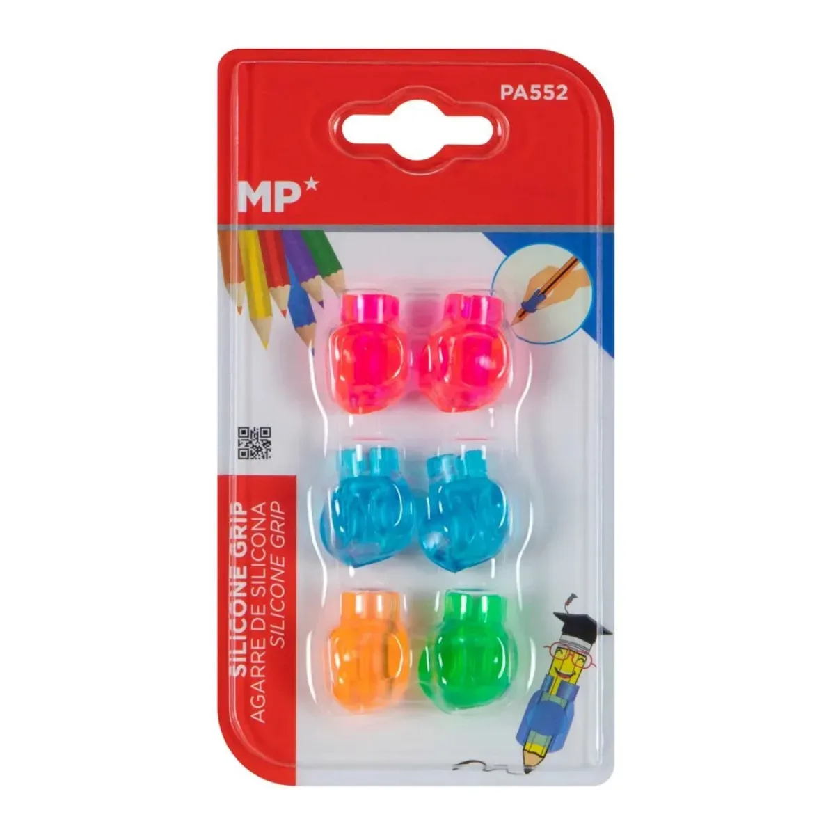 Pack x6 Tutores de Silicona Triangulares para Lapiz