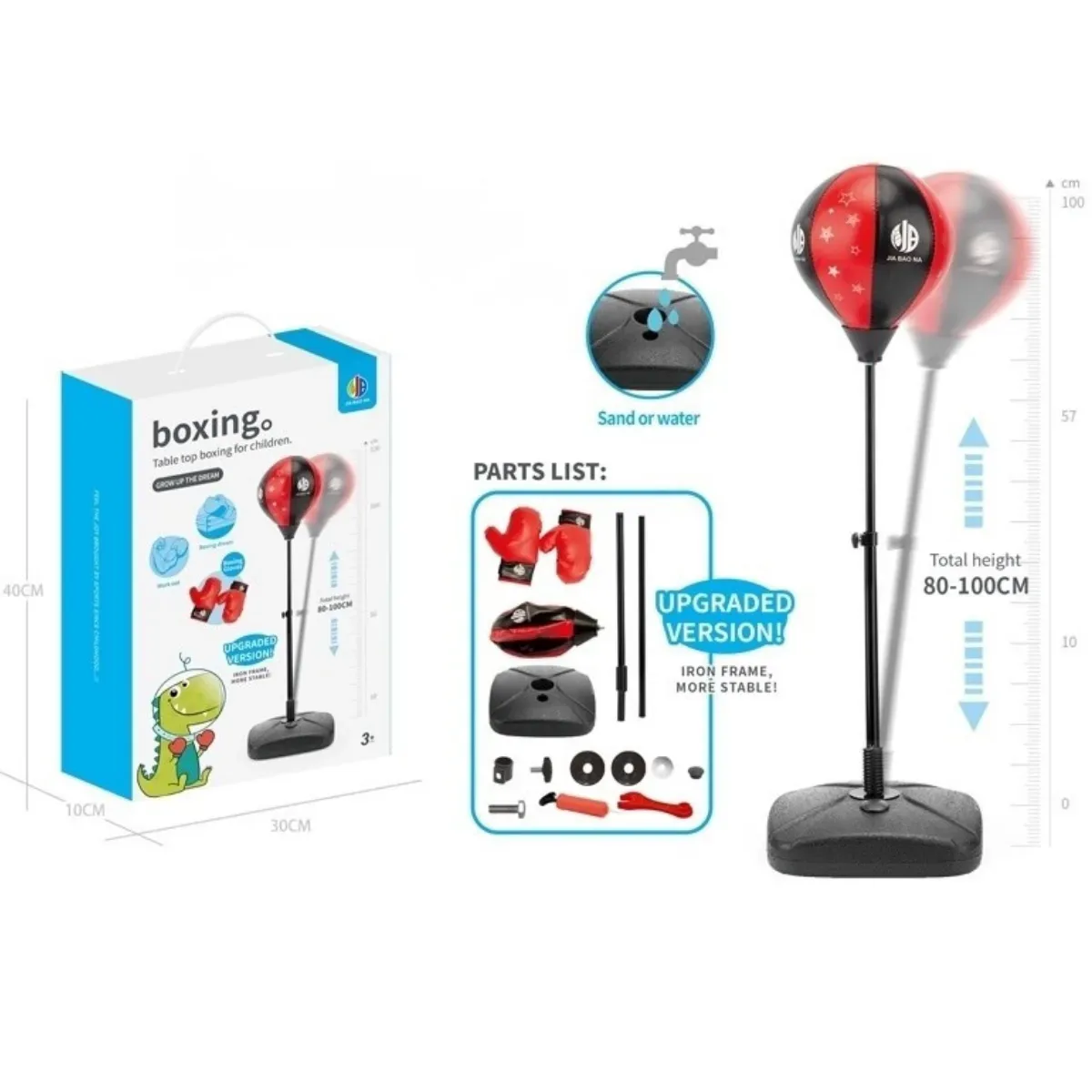 Set de Boxeo con Pie 100cm