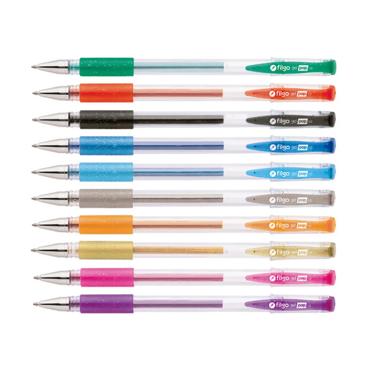 Lapiceras Gel Pop Glitter x10 - Filgo