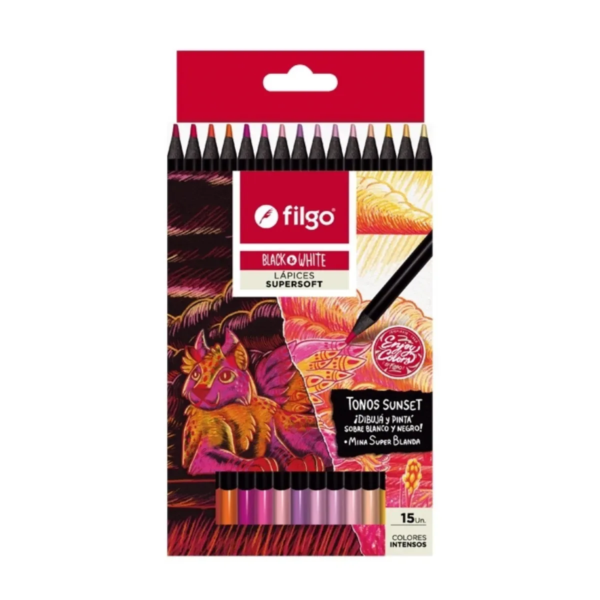 Colores SuperSoft Cálidos x15 - Filgo