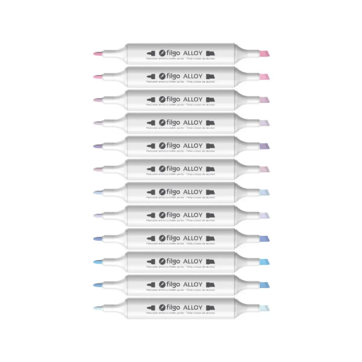 Estuche 48 Marcadores Pasteles Doble Punta Alloy - Filgo