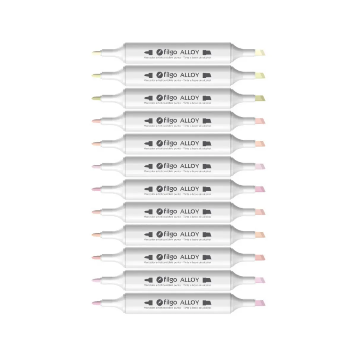 Estuche 48 Marcadores Pasteles Doble Punta Alloy - Filgo