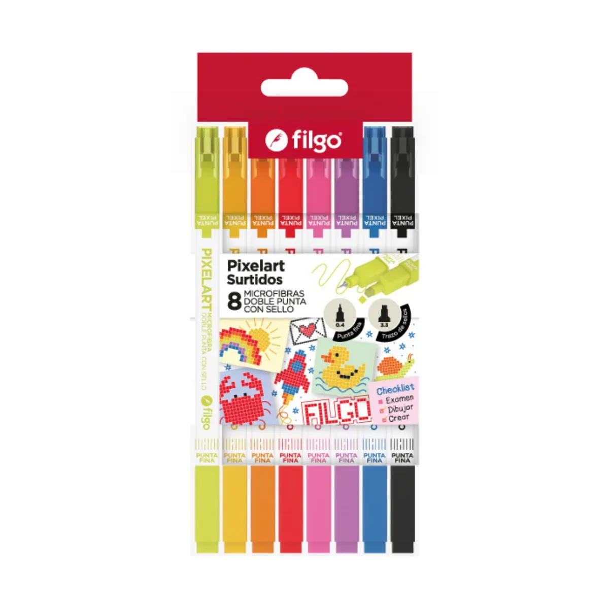 Microfibra con sello Pixelart x8 Colores - Filgo